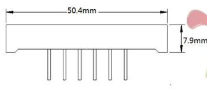 7segment 0.56/0.5 นิ้วสีแดง common Cathode มีจุดกลาง สำหรับทำนาฬิกา